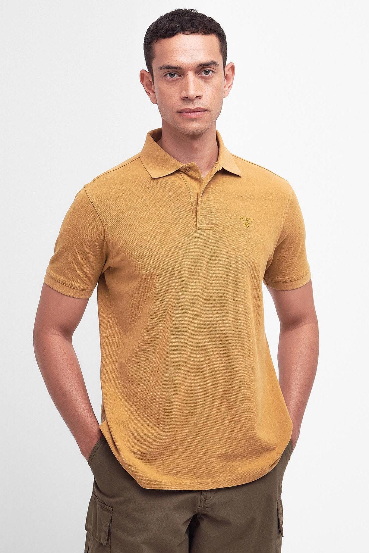 Washed-Out Sports Polo Shirt - Cumin - Image 2