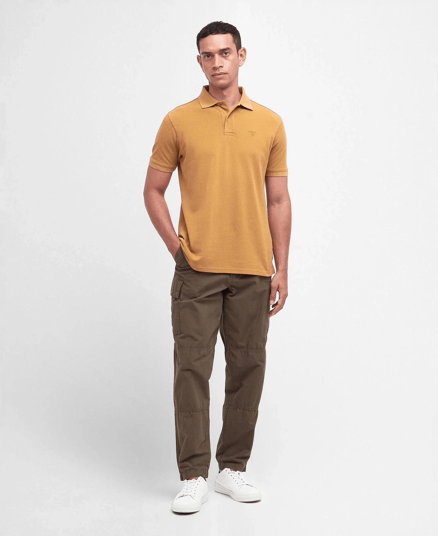 Washed-Out Sports Polo Shirt - Cumin - Image 4