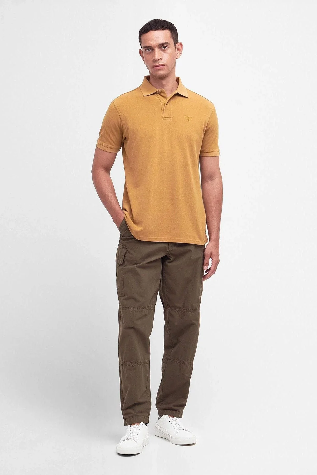 Washed-Out Sports Polo Shirt - Cumin - Image 7