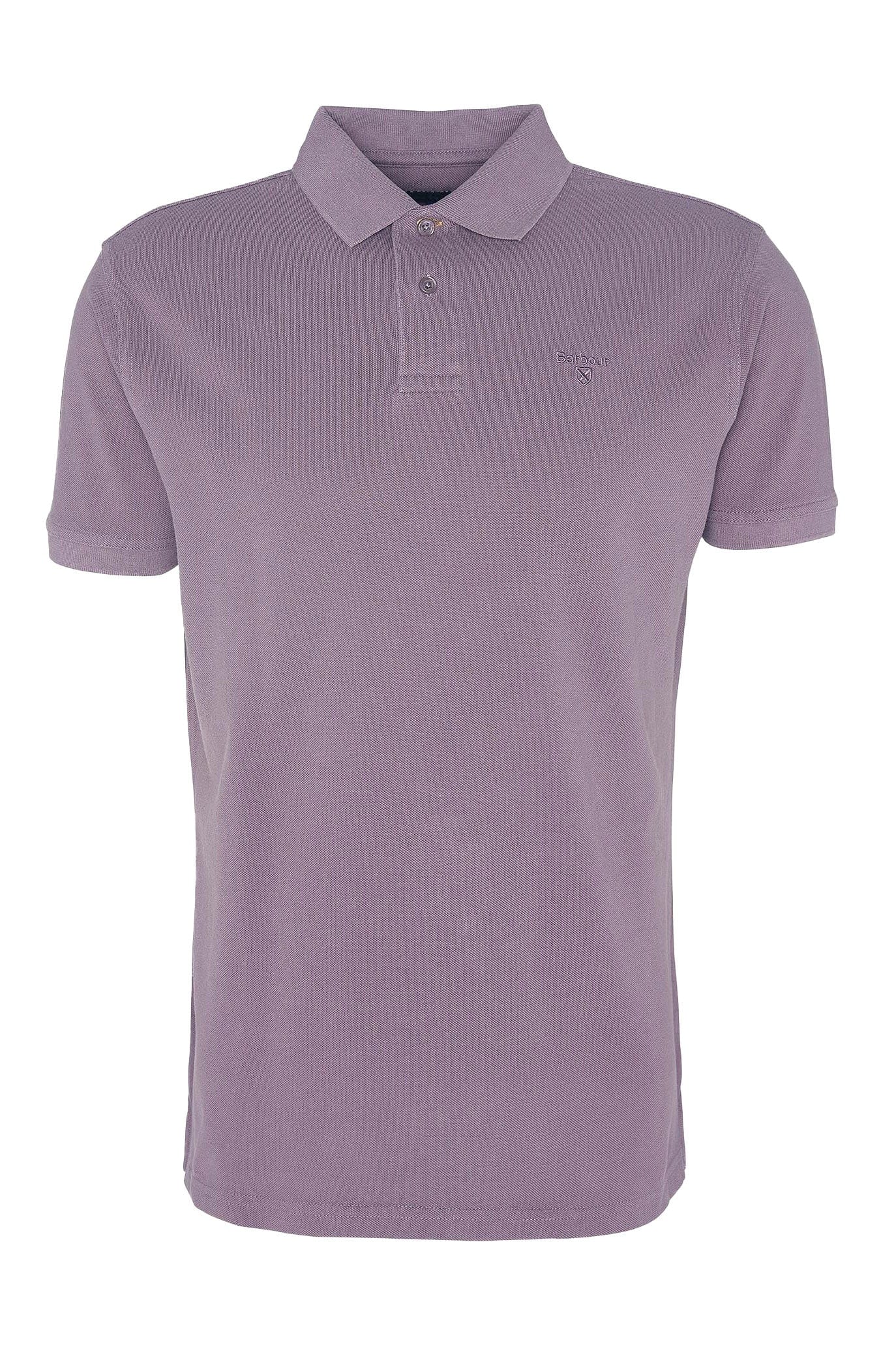 Washed-Out Sports Polo Shirt - Purple Slate