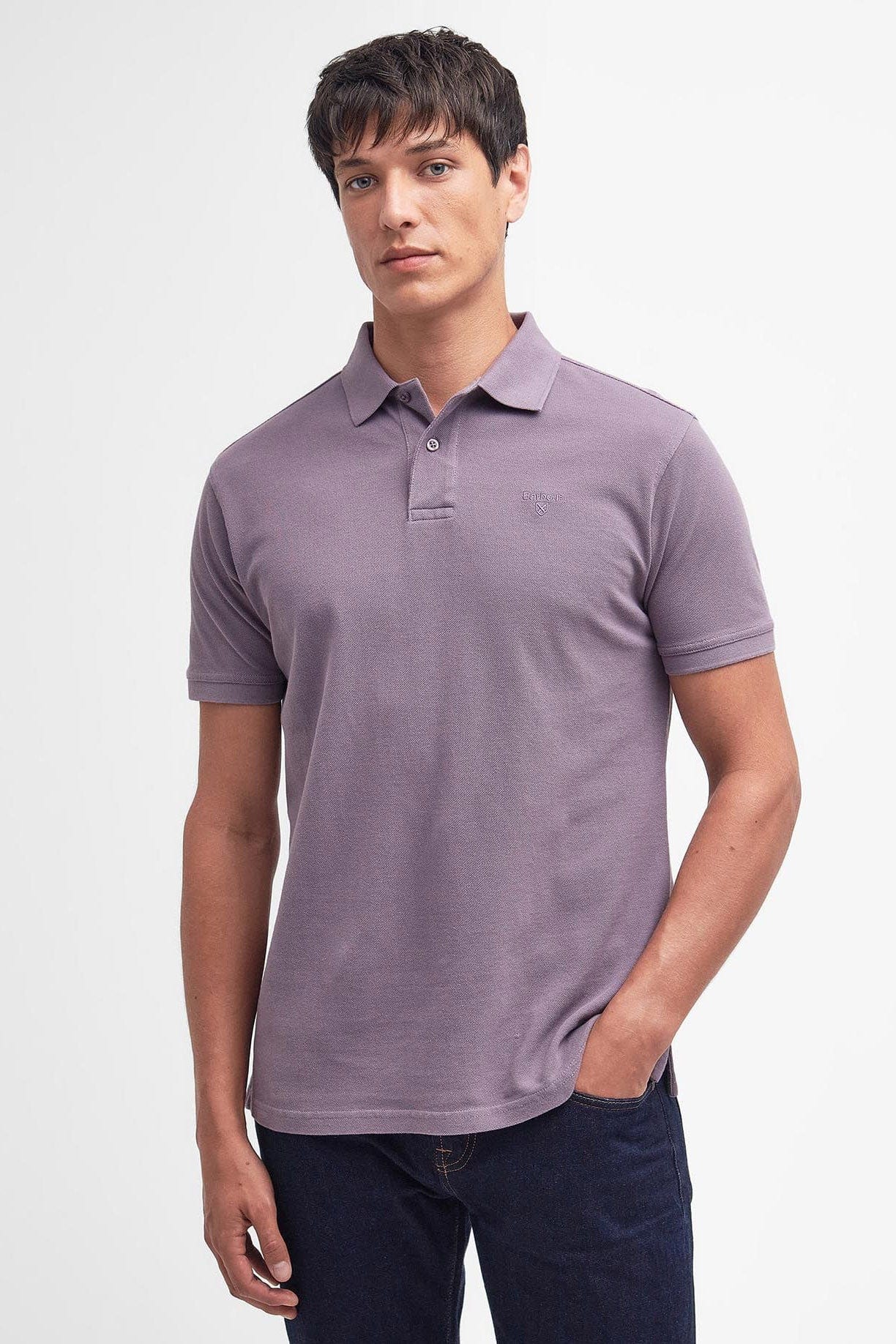Washed-Out Sports Polo Shirt - Purple Slate - Image 2