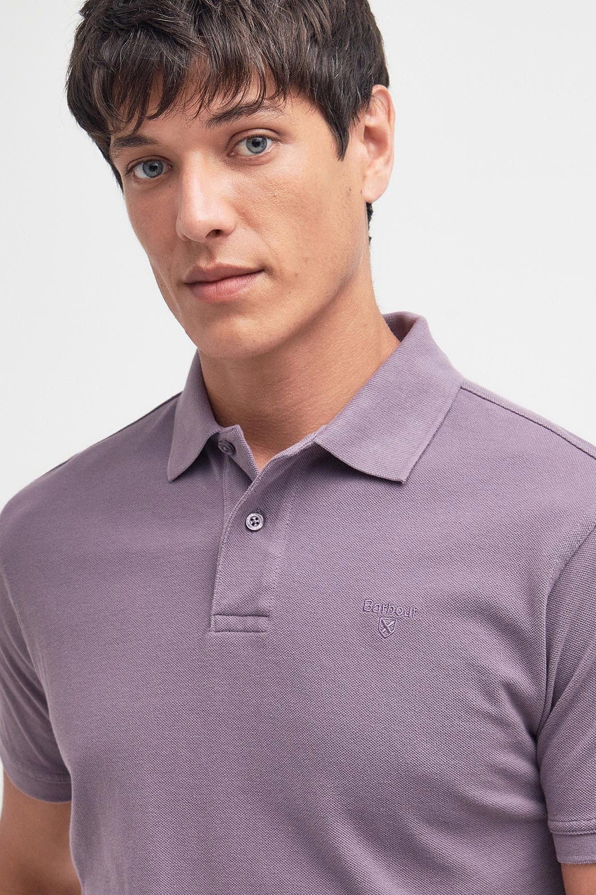 Washed-Out Sports Polo Shirt - Purple Slate - Image 4