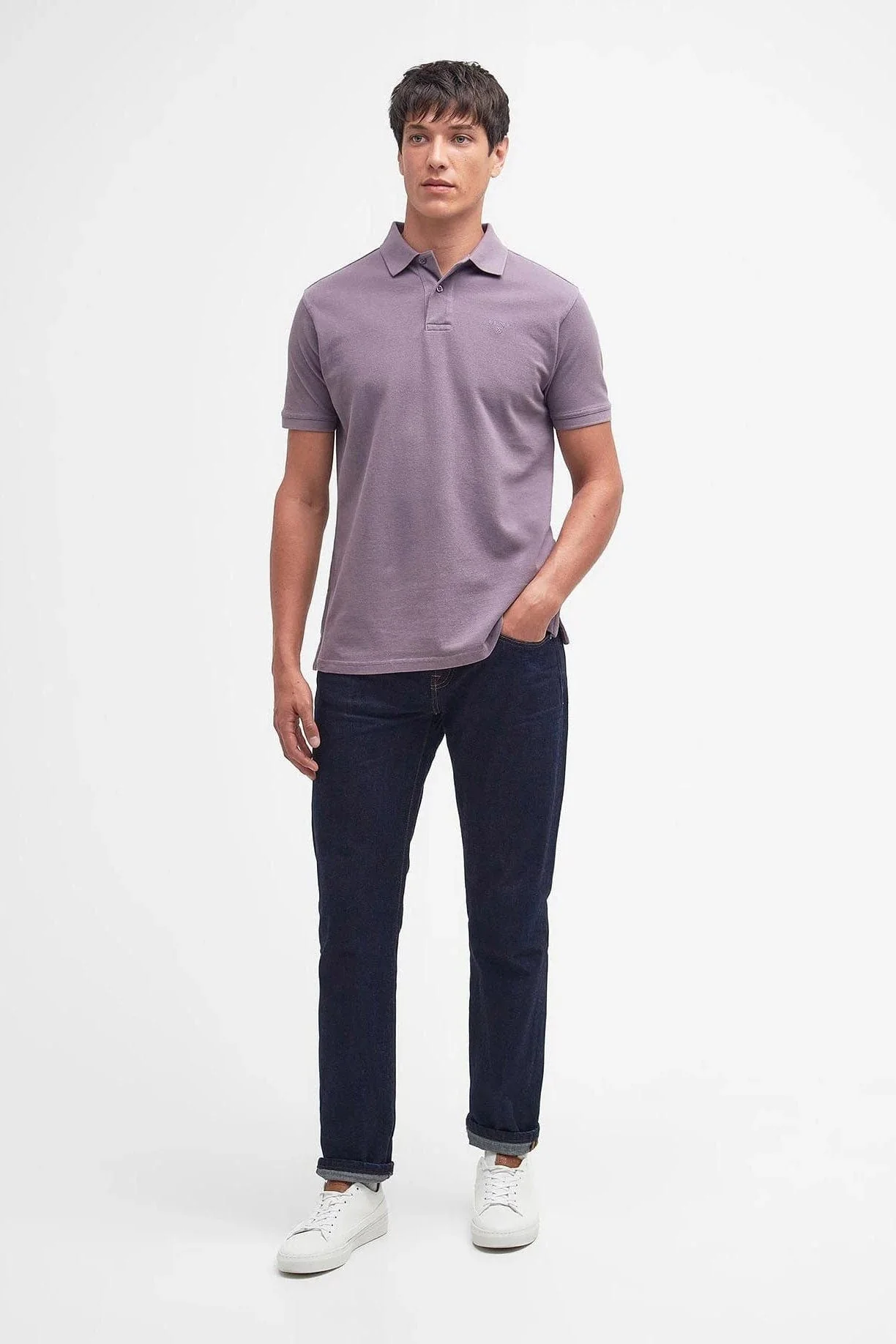 Washed-Out Sports Polo Shirt - Purple Slate - Image 6