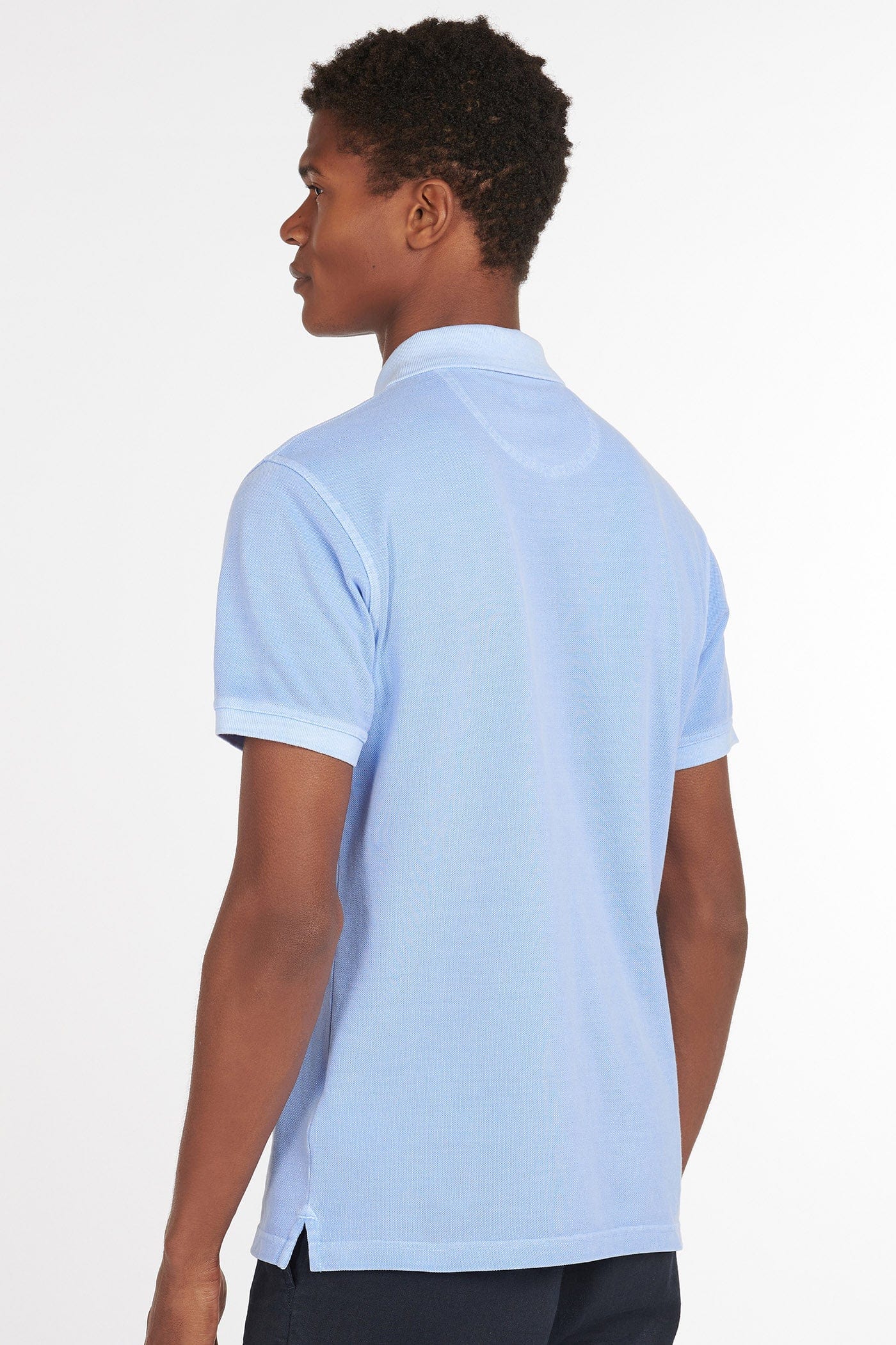 Washed Sports Polo - Sky - Image 4