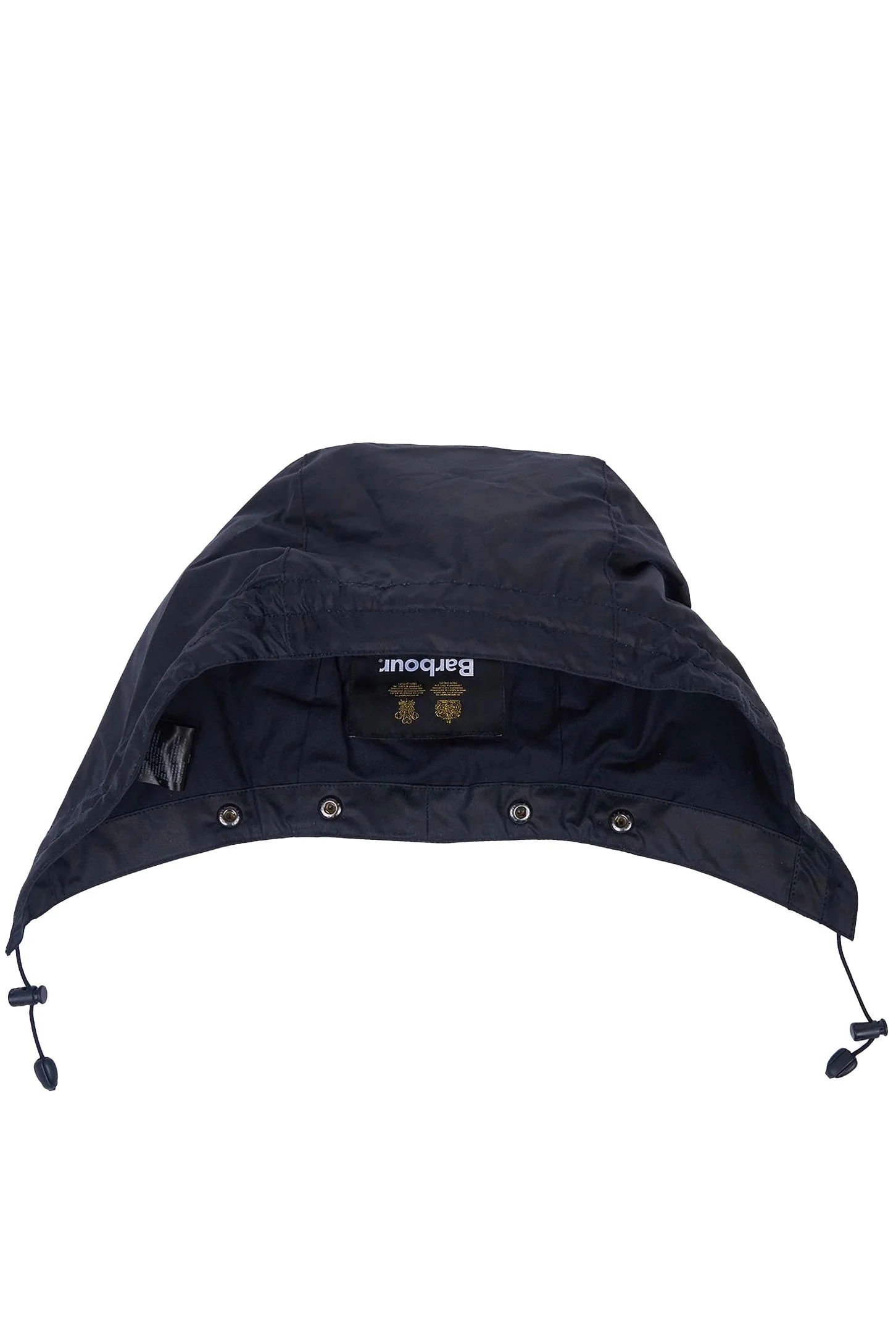 Waxed Cotton Plain Hood - Navy - Image 2