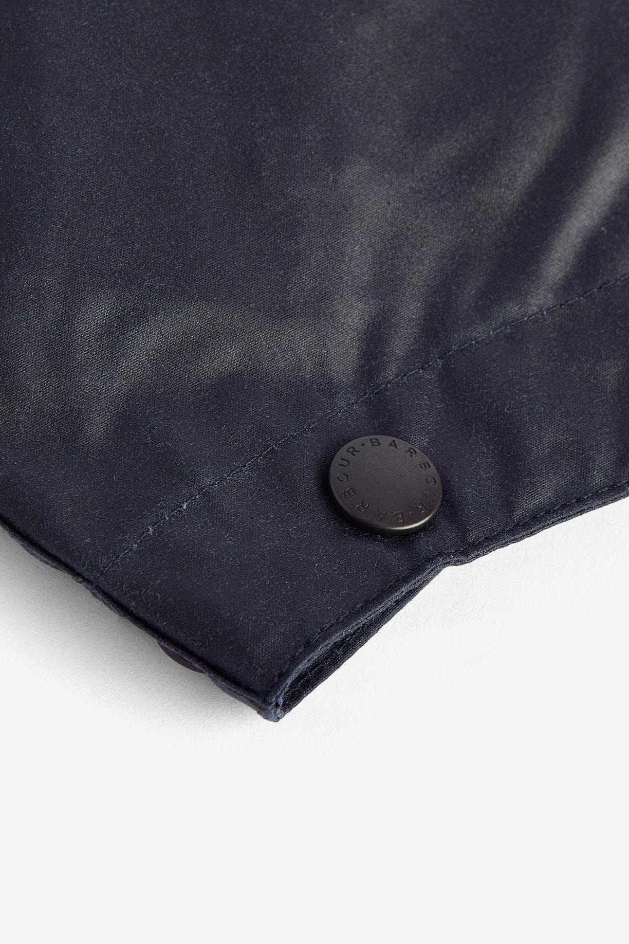 Waxed Cotton Plain Hood - Navy - Image 4