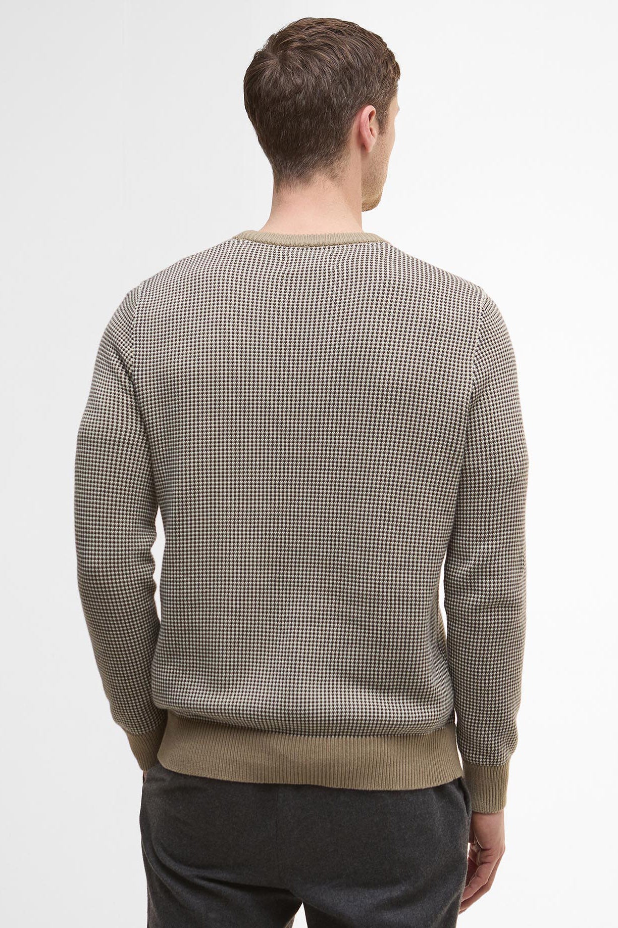 Wells Crew Neck Jumper - Washed Stone - Image 3