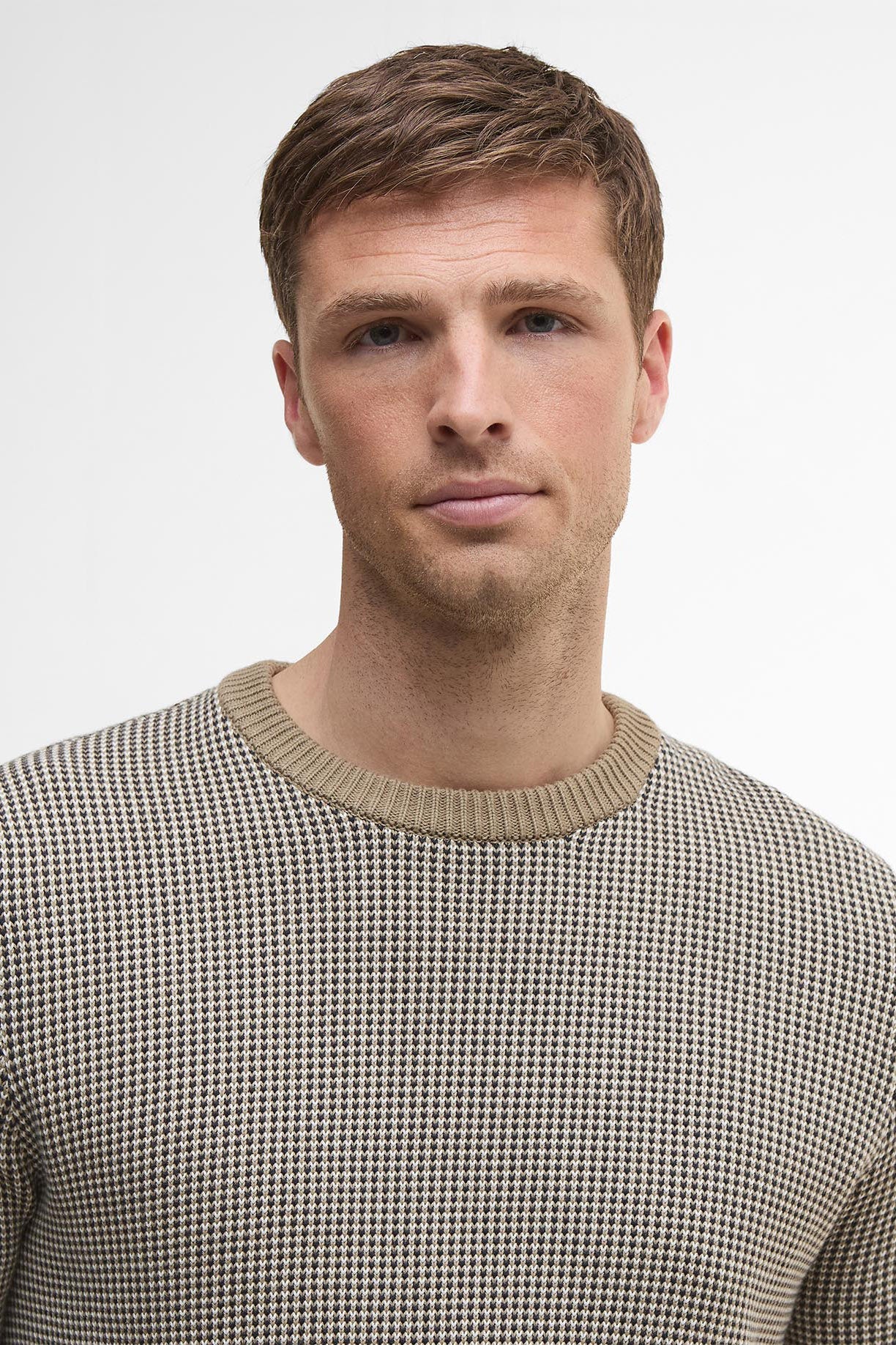Wells Crew Neck Jumper - Washed Stone - Image 5