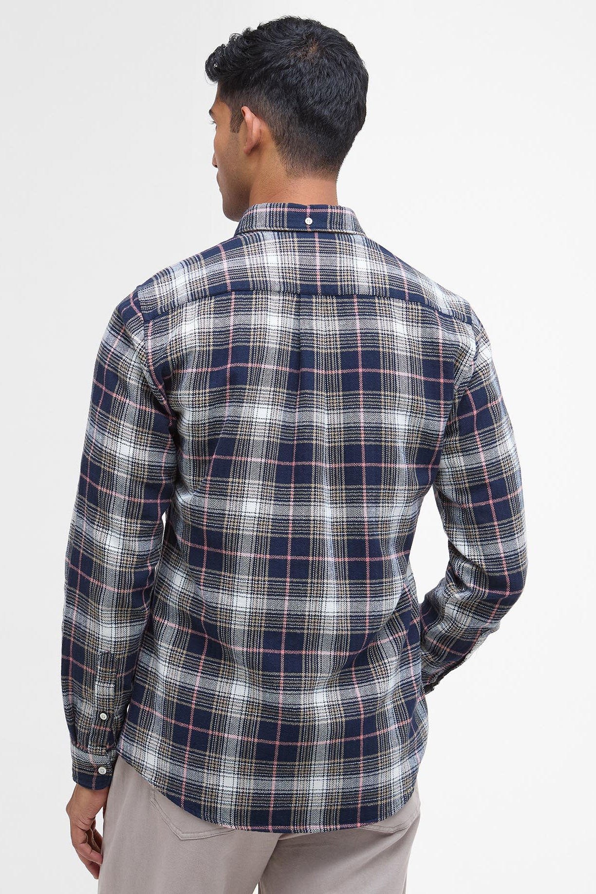 Whernside Tailored Check Shirt - Navy - Image 3