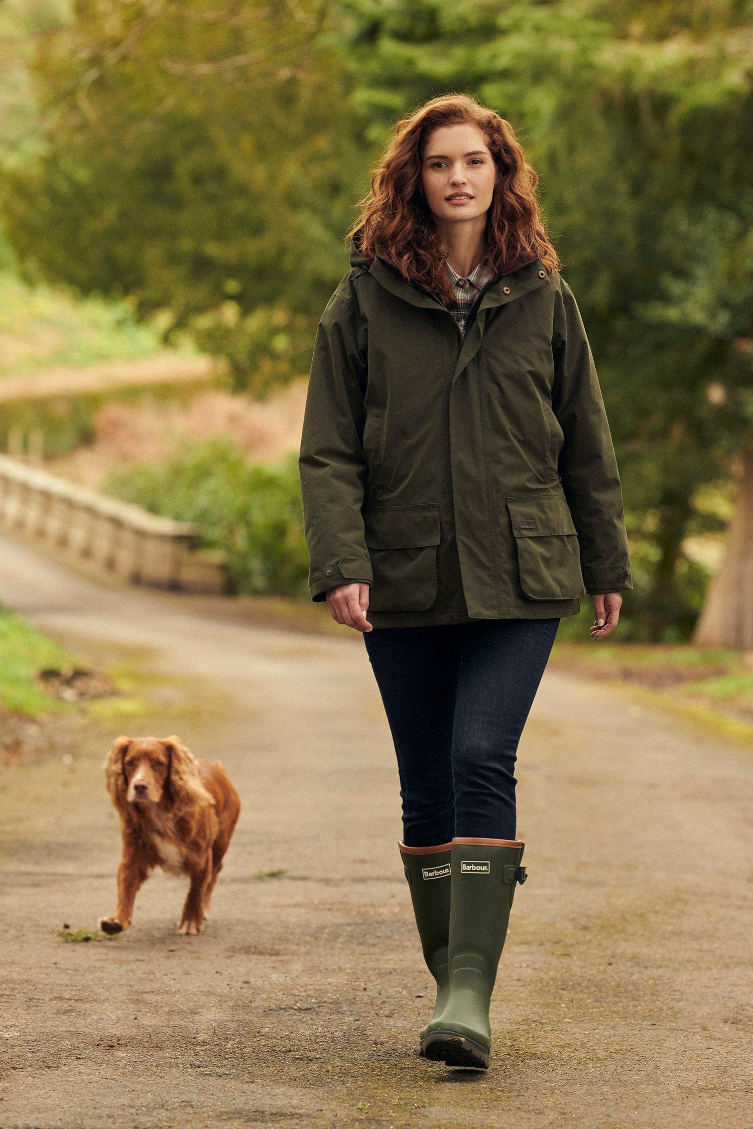 Womens Tempest Wellington Boots - Olive - Image 6