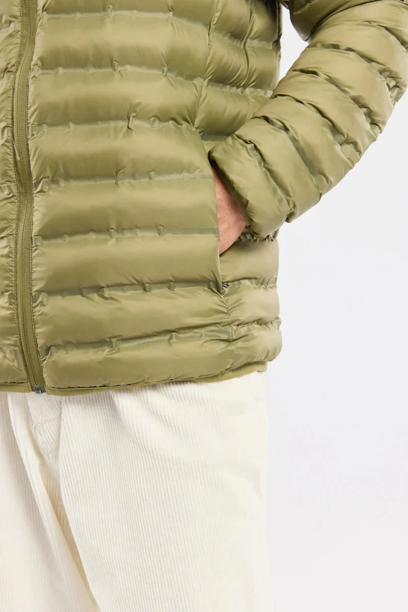 Hinbord Water-Repellent Quilted Jacket - Olive - Image 4