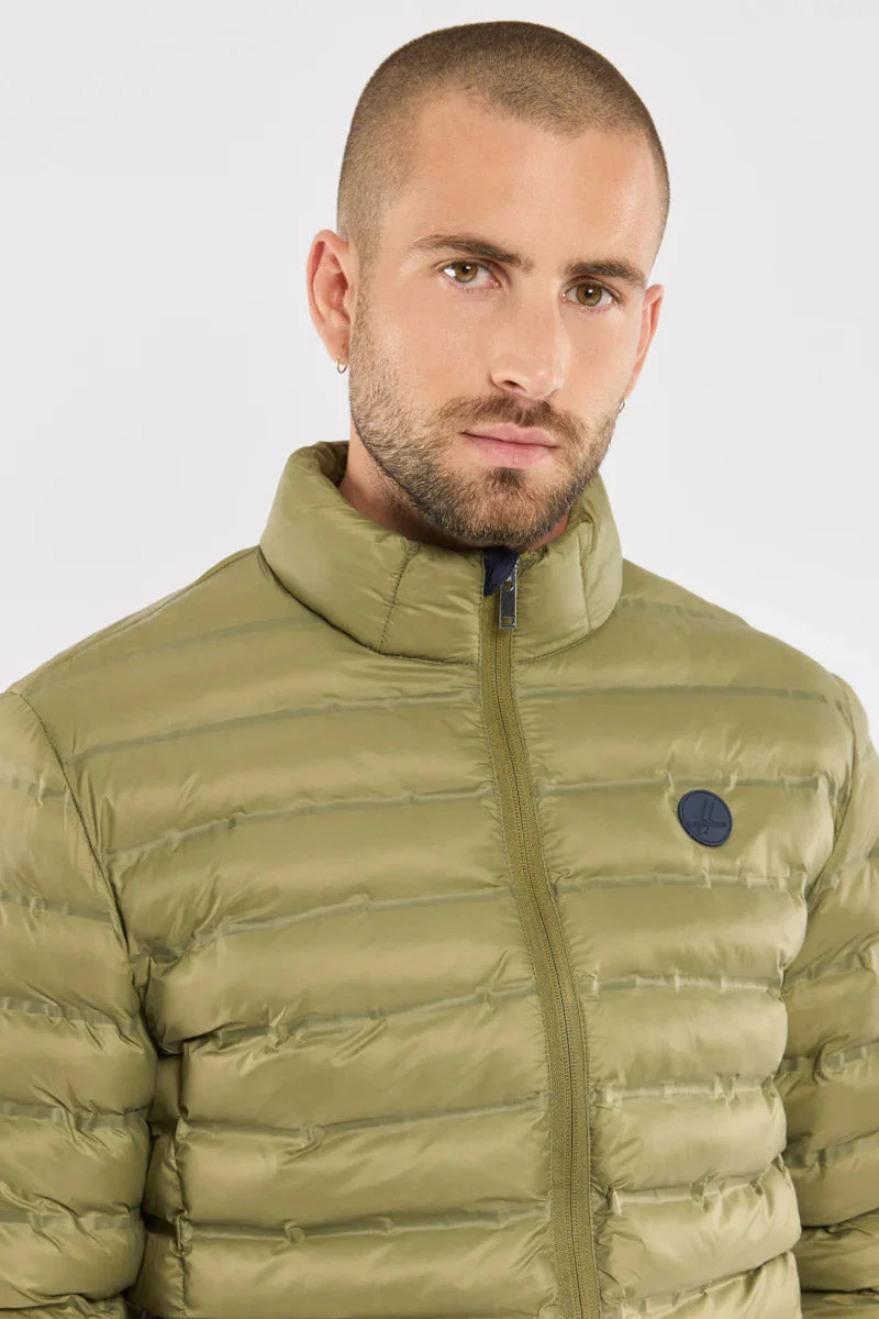 Hinbord Water-Repellent Quilted Jacket - Olive - Image 5