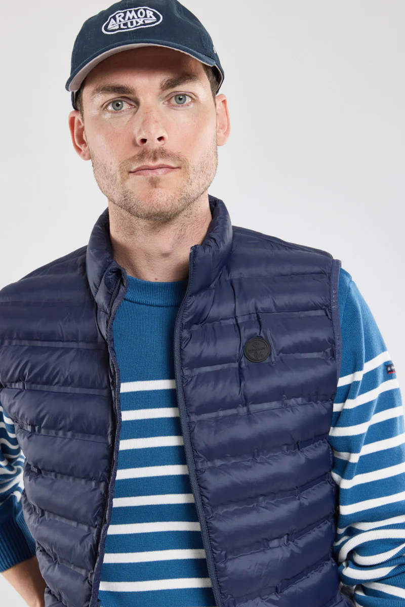 Horsbord Water-Repellent Quilted Gilet - Navy - Image 3