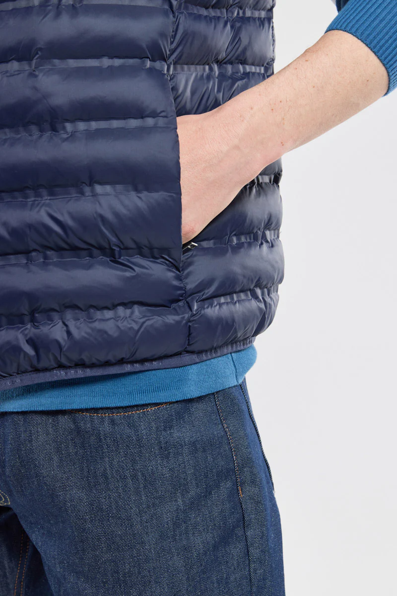 Horsbord Water-Repellent Quilted Gilet - Navy - Image 5