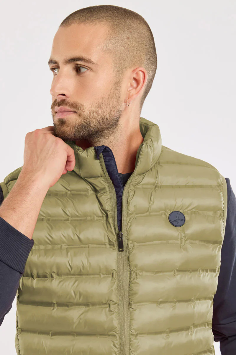 Horsbord Water-Repellent Quilted Gilet - Olive - Image 3
