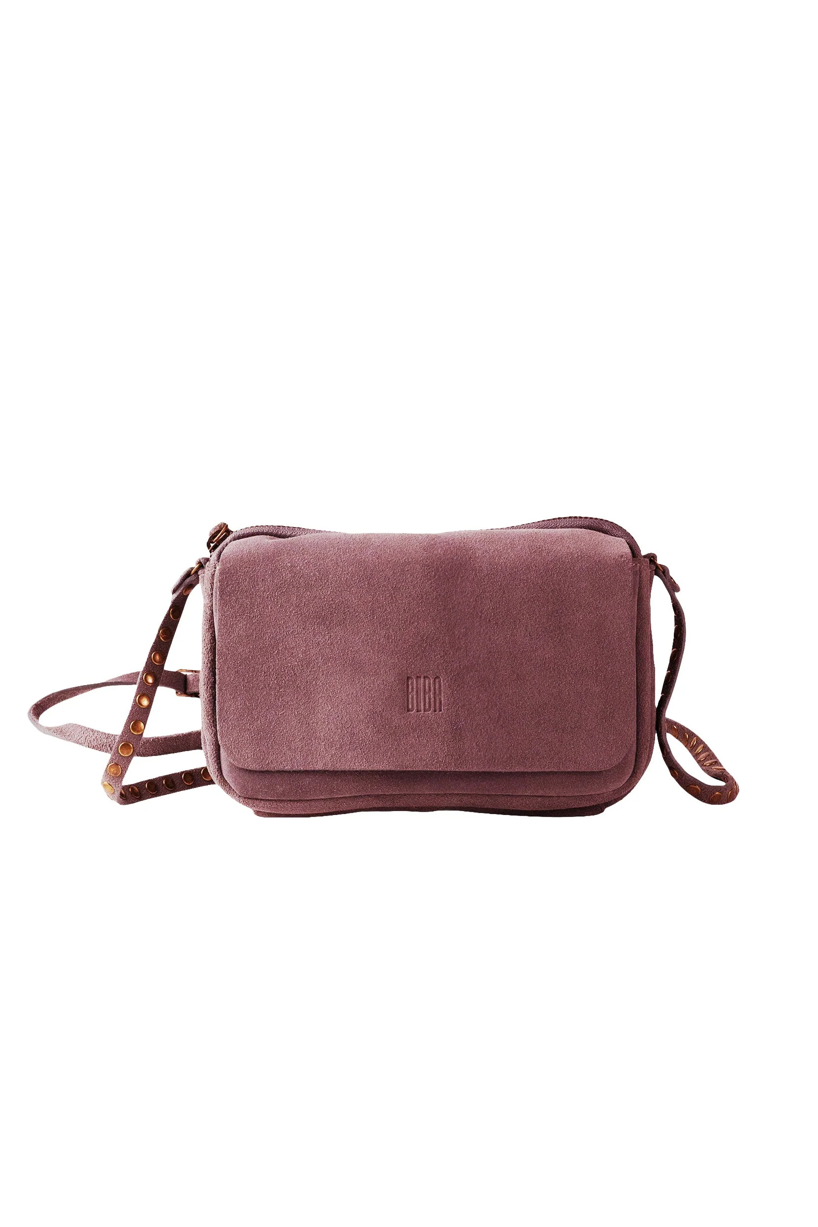 Brewton Suede Crossbody Bag - Mauve