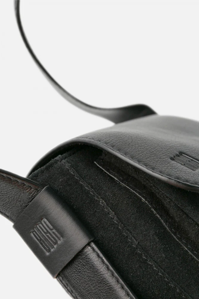Blunt Leather Cross Body Bag - Black - Image 3