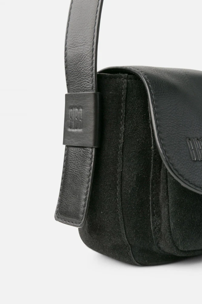 Blunt Leather Cross Body Bag - Black - Image 4