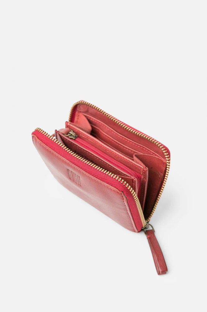 Boston Leather Purse - Burgundy - Image 2