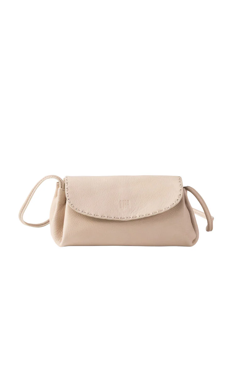 Isle Leather Three Compartment Crossbody Bag - Ecru