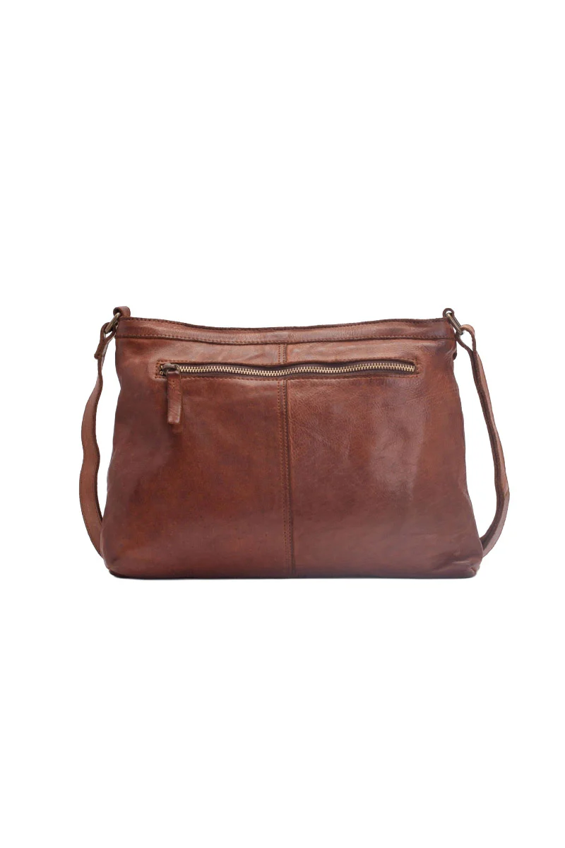 Kansas Woven Leather Crossbody Bag - Tan - Image 2