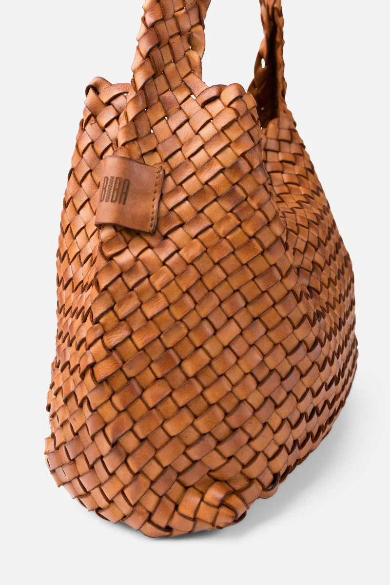 Killen Woven Leather Shoulder Bag - Tan - Image 3
