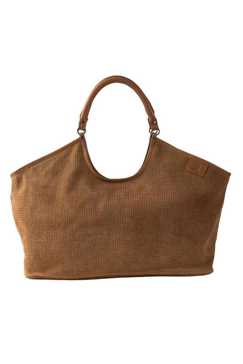 Latah Suede Shoulder Bag - Taupe