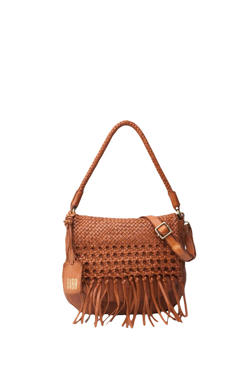 Varney Fringe Flap Bag - Tan