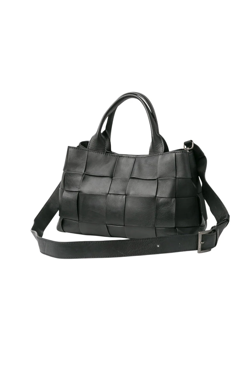 Wann Leather Removable Strap Crossbody Bag - Black - Image 4