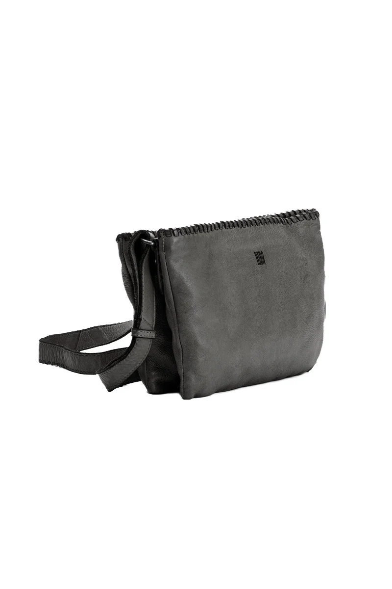 Winnona Dual Compartment Leather Crossbody Bag - Black - Image 2