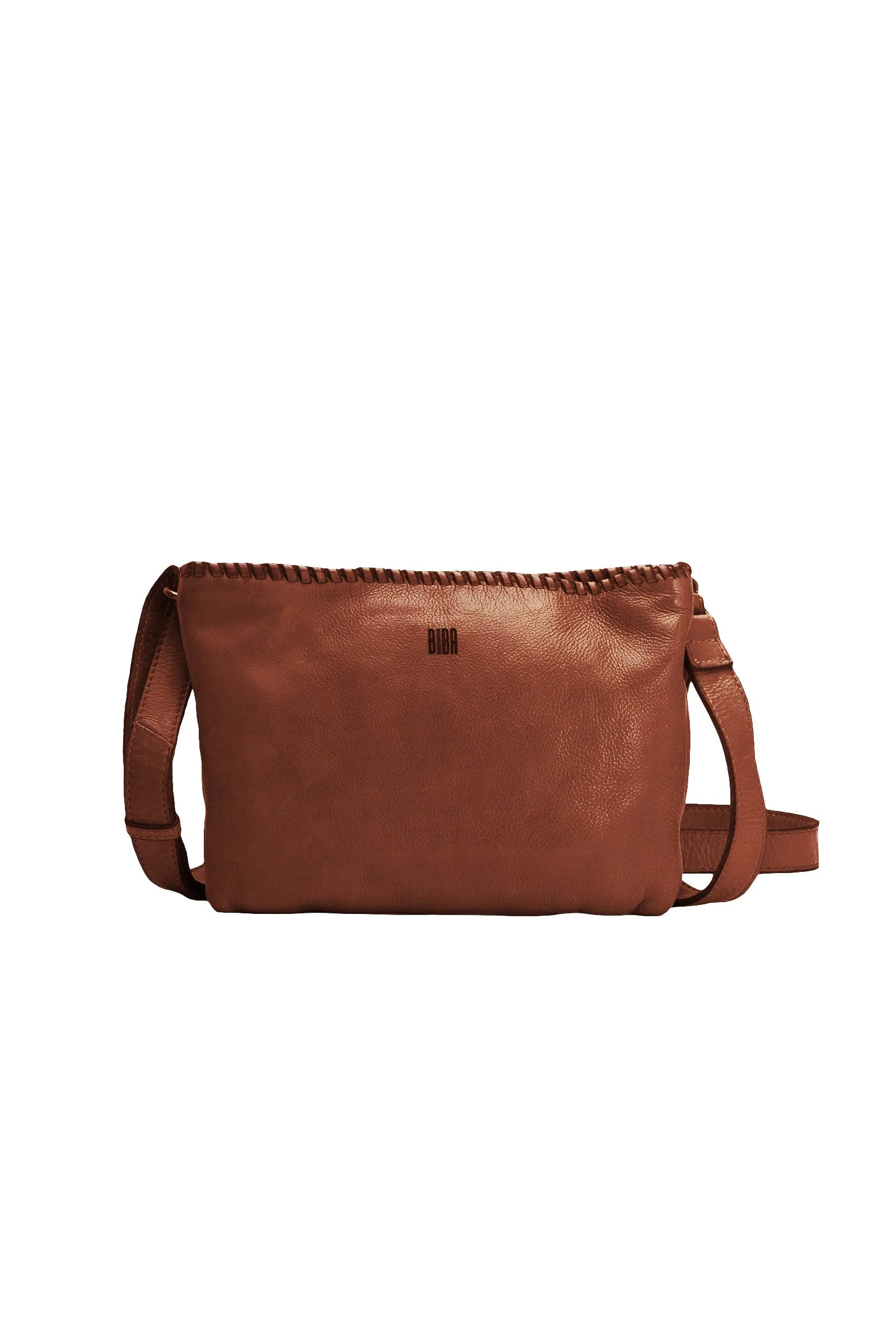 Winnona Dual Compartment Leather Crossbody Bag - Camel