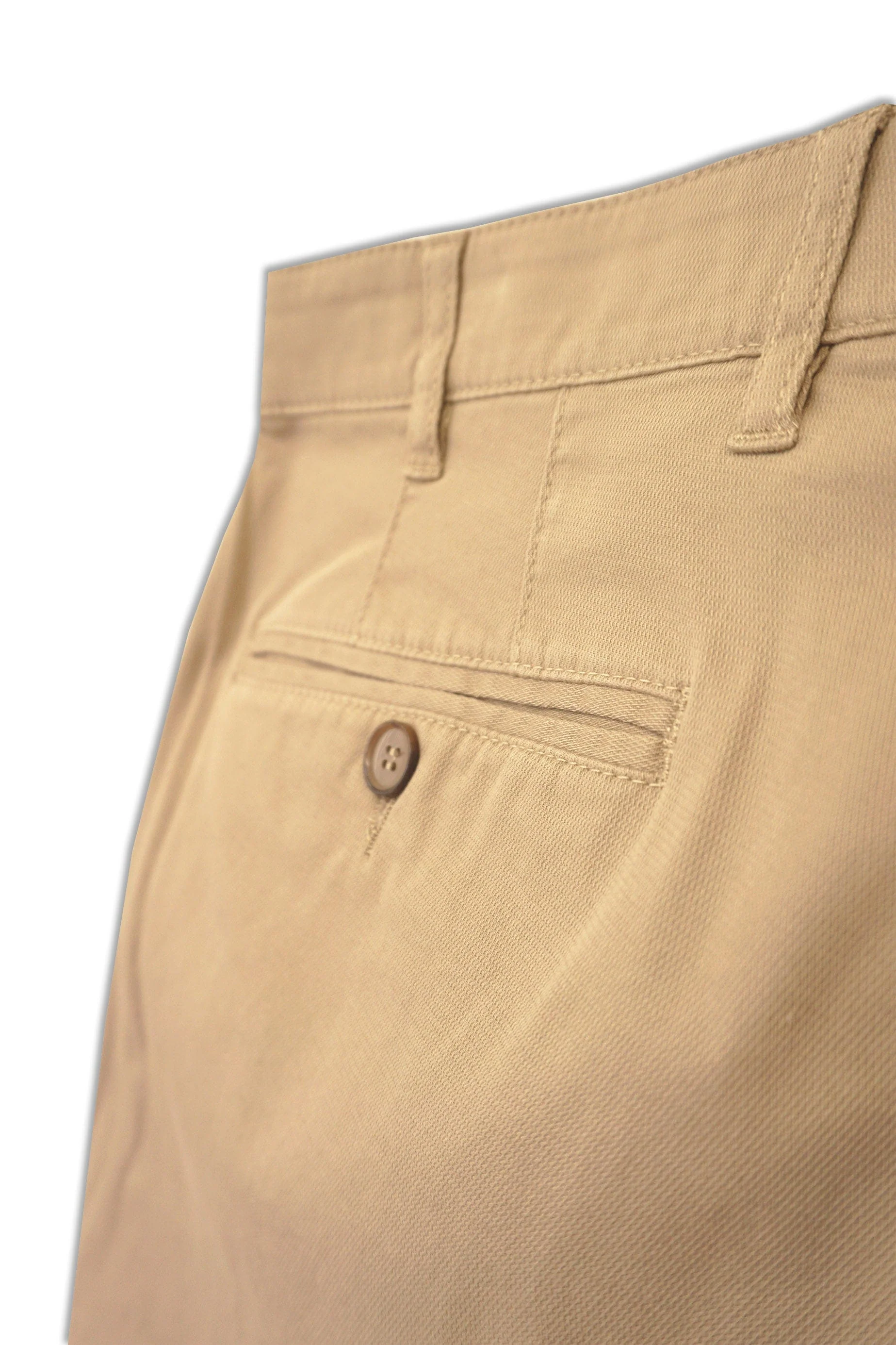 Parma B Stretch Cotton Chinos - Beige - Image 3