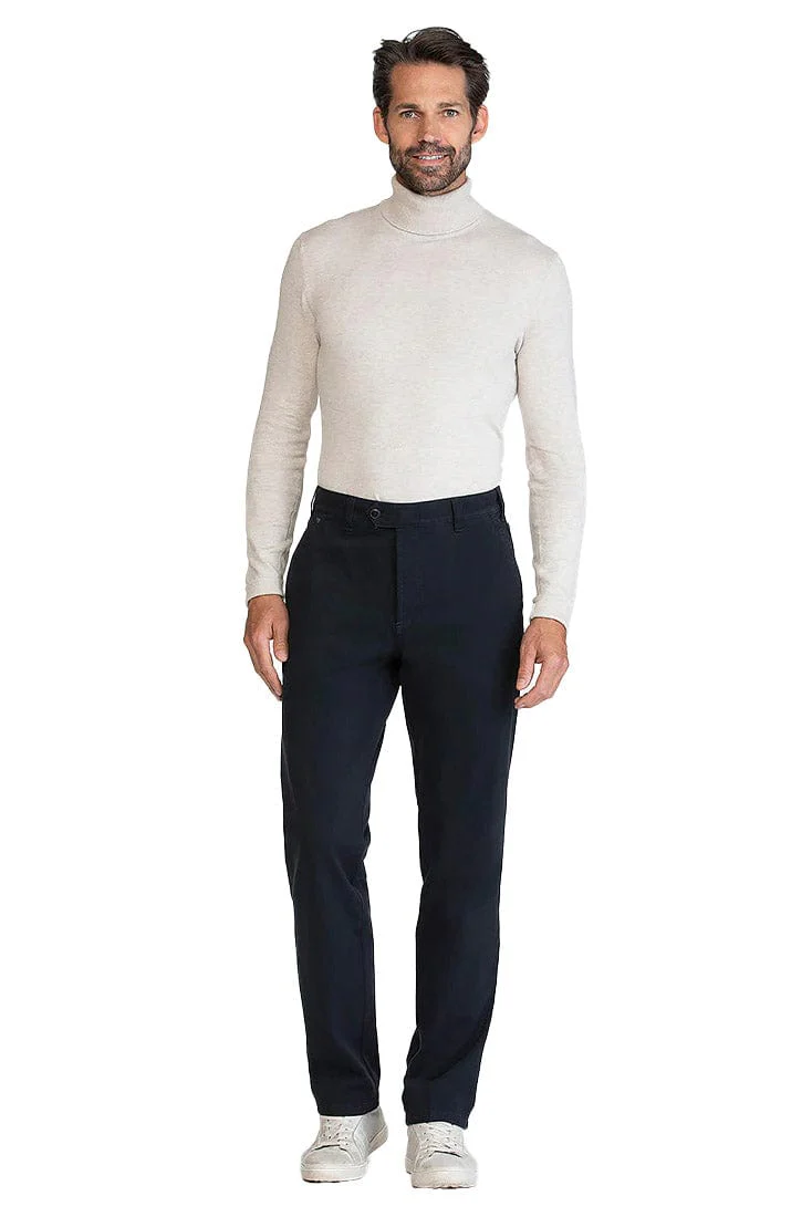Venice B Turn Cotton Stretch Chinos - Navy - Image 3