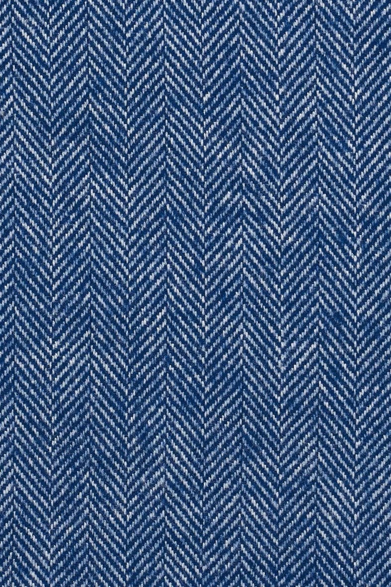 Brushed Herringbone Long Sleeve Shirt - Navy - Image 5