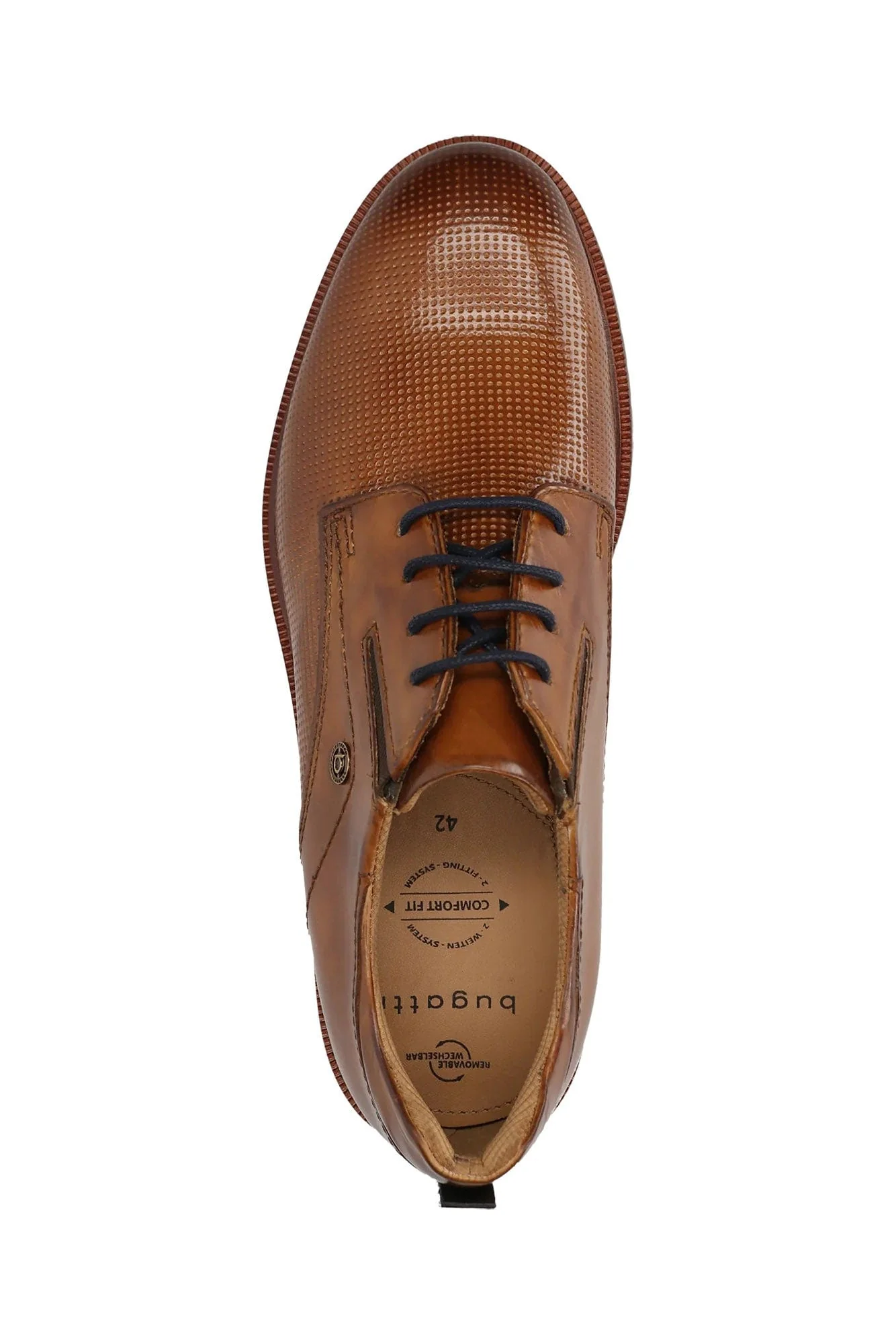 Caleo ExKo Comfort Wide Leather Shoes - Cognac - Image 5