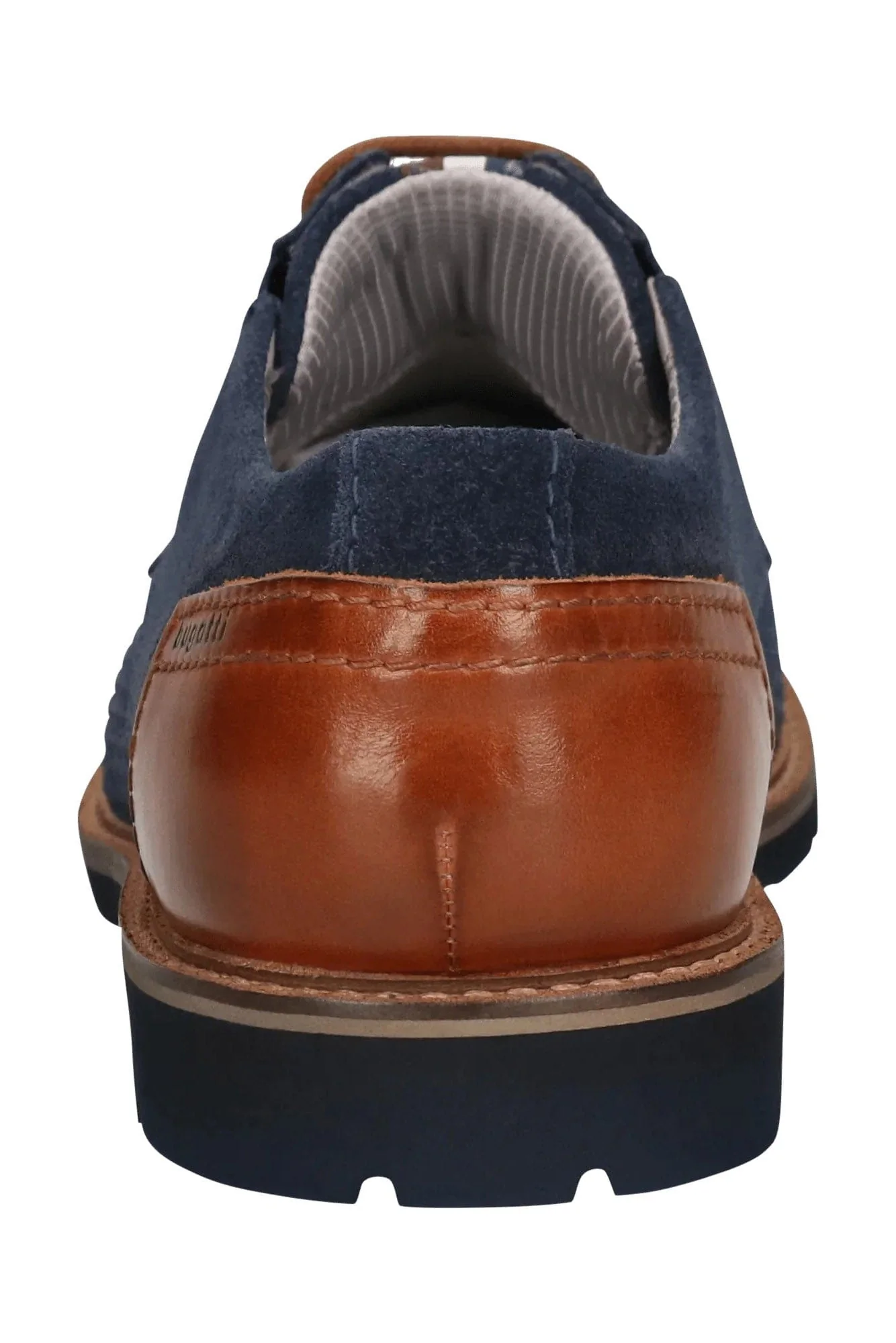 Casimiro Comfort Wide Slip-On Suede Leather Shoes - Dark Blue/Cognac - Image 6