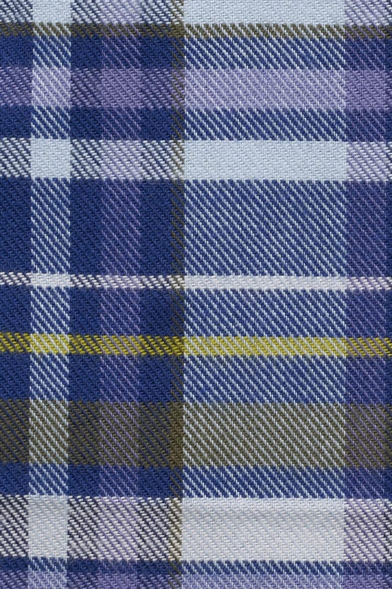 Check Brushed Cotton Shirt - Blue - Image 5