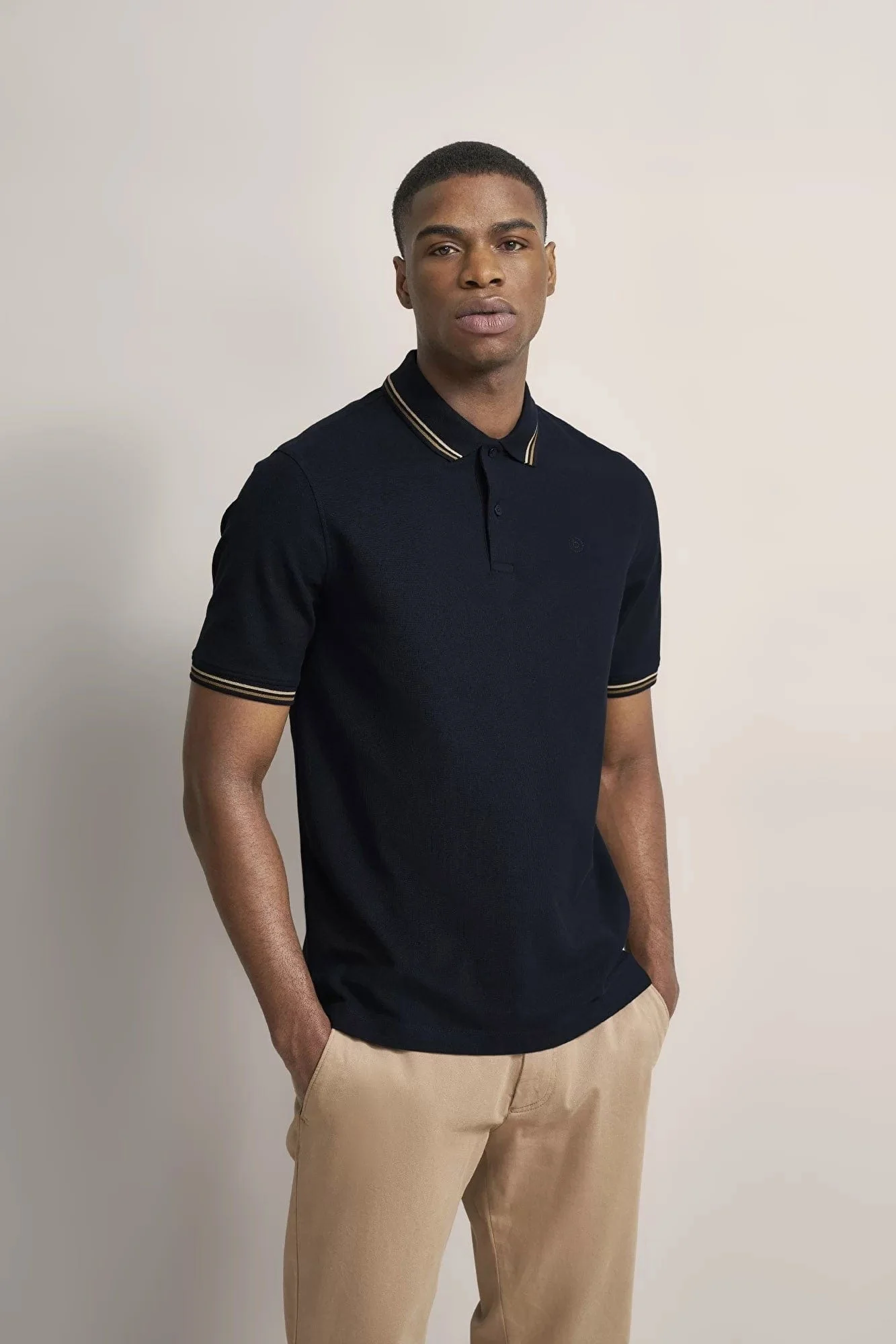 Cotton Polo Shirt - Navy - Image 2