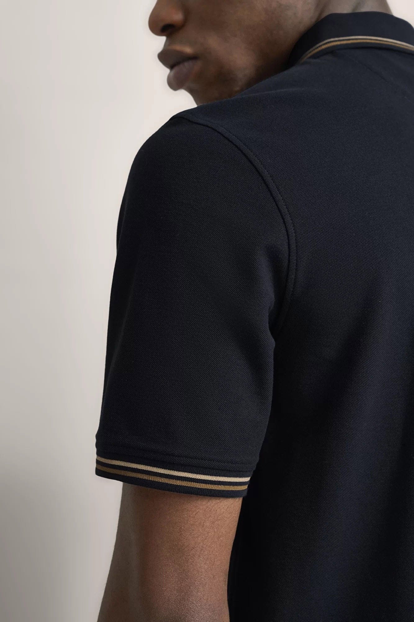 Cotton Polo Shirt - Navy - Image 5
