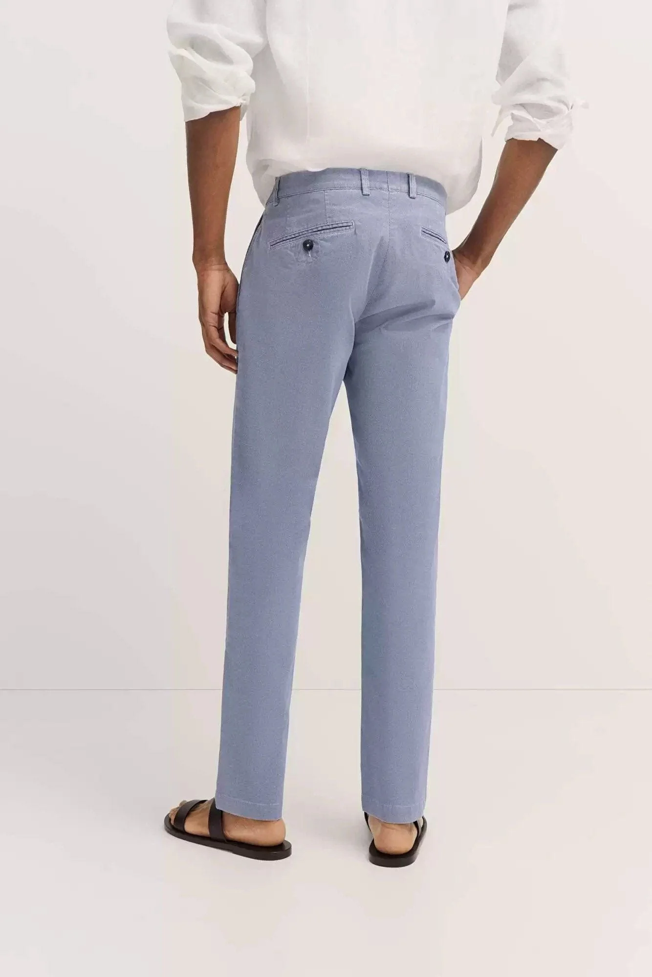 Flexcity Regular Fit Casual Chinos - Mid Blue - Image 3