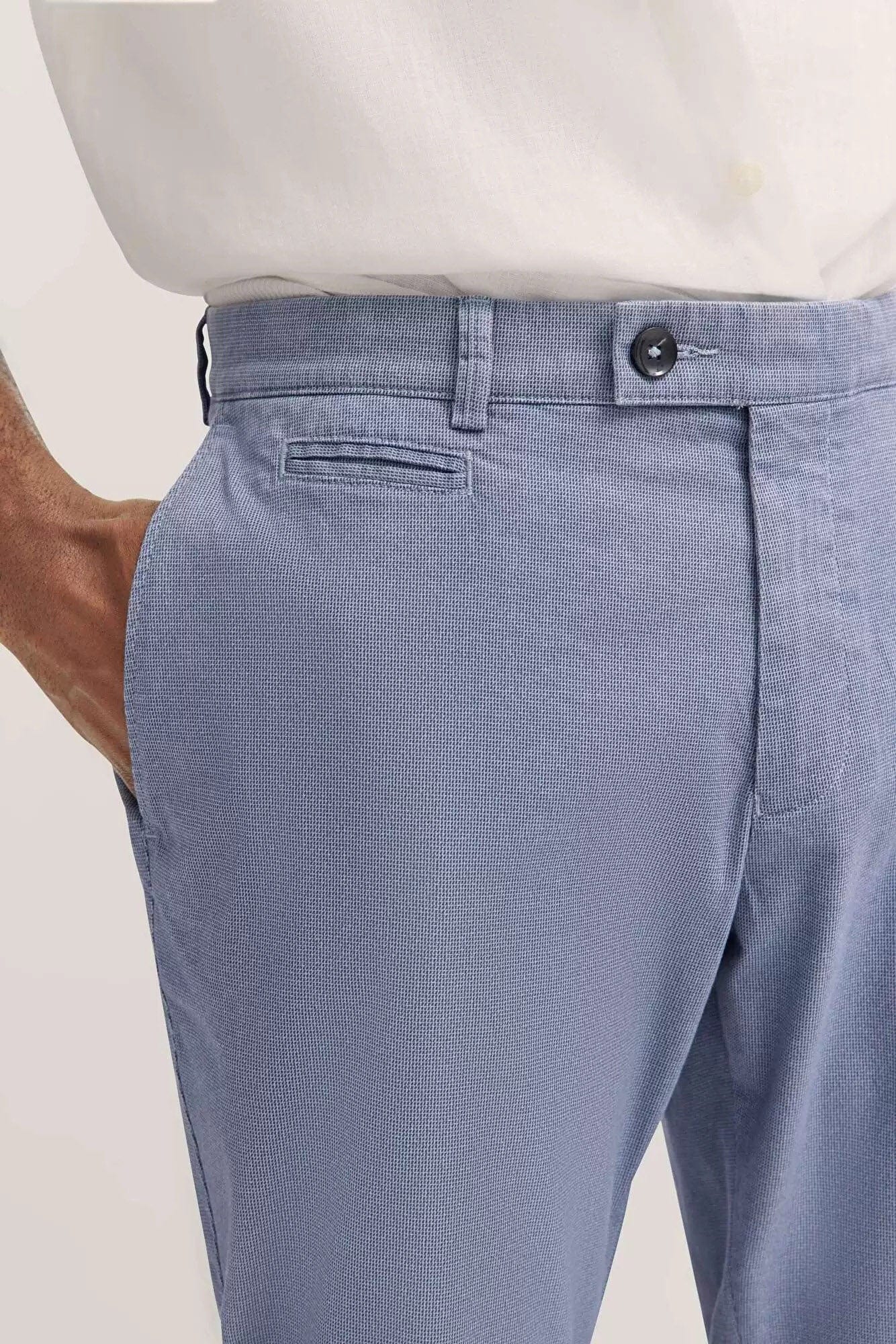 Flexcity Regular Fit Casual Chinos - Mid Blue - Image 5