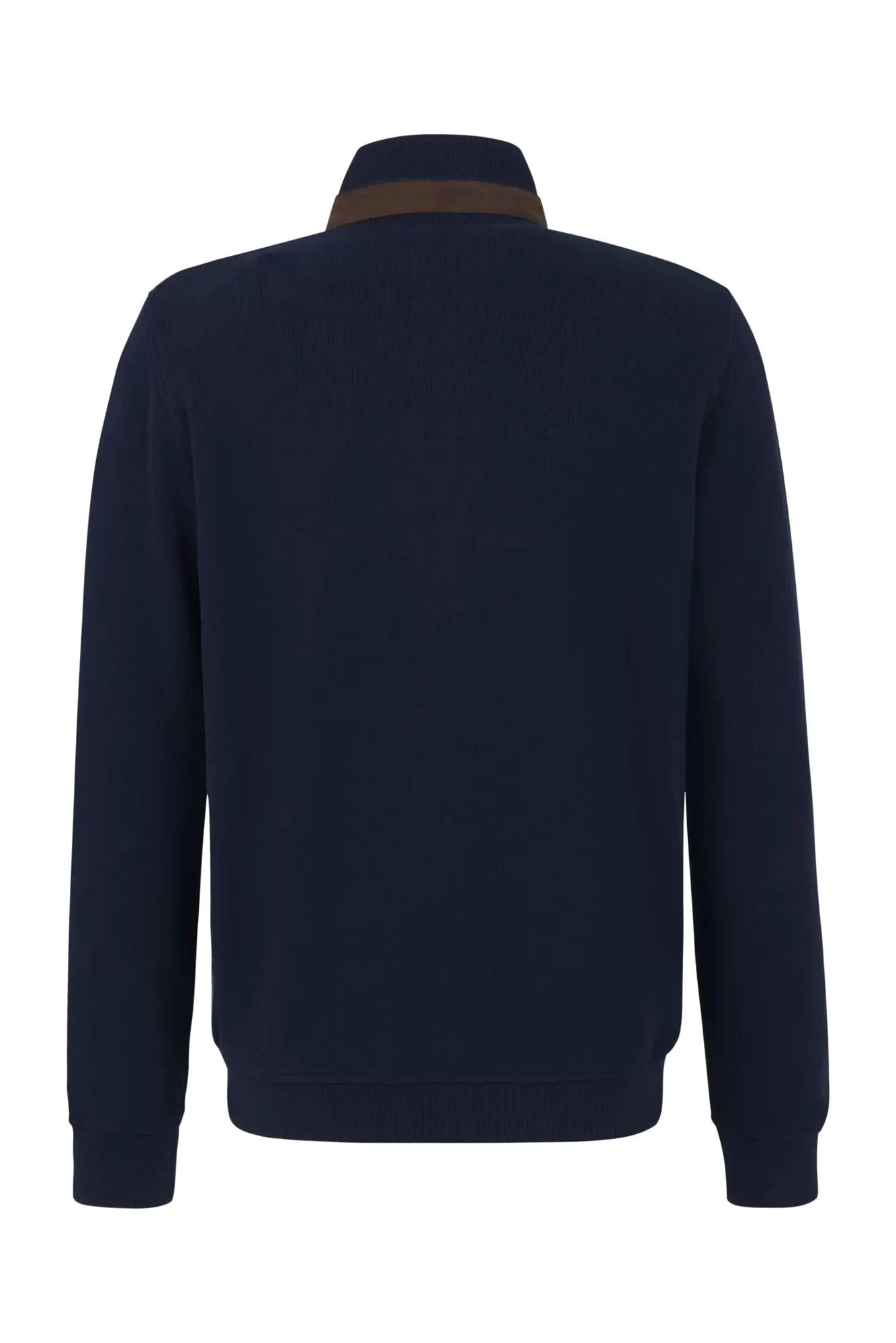Hybrid Quilted Front Knitted Back Jacket - Navy - Image 9