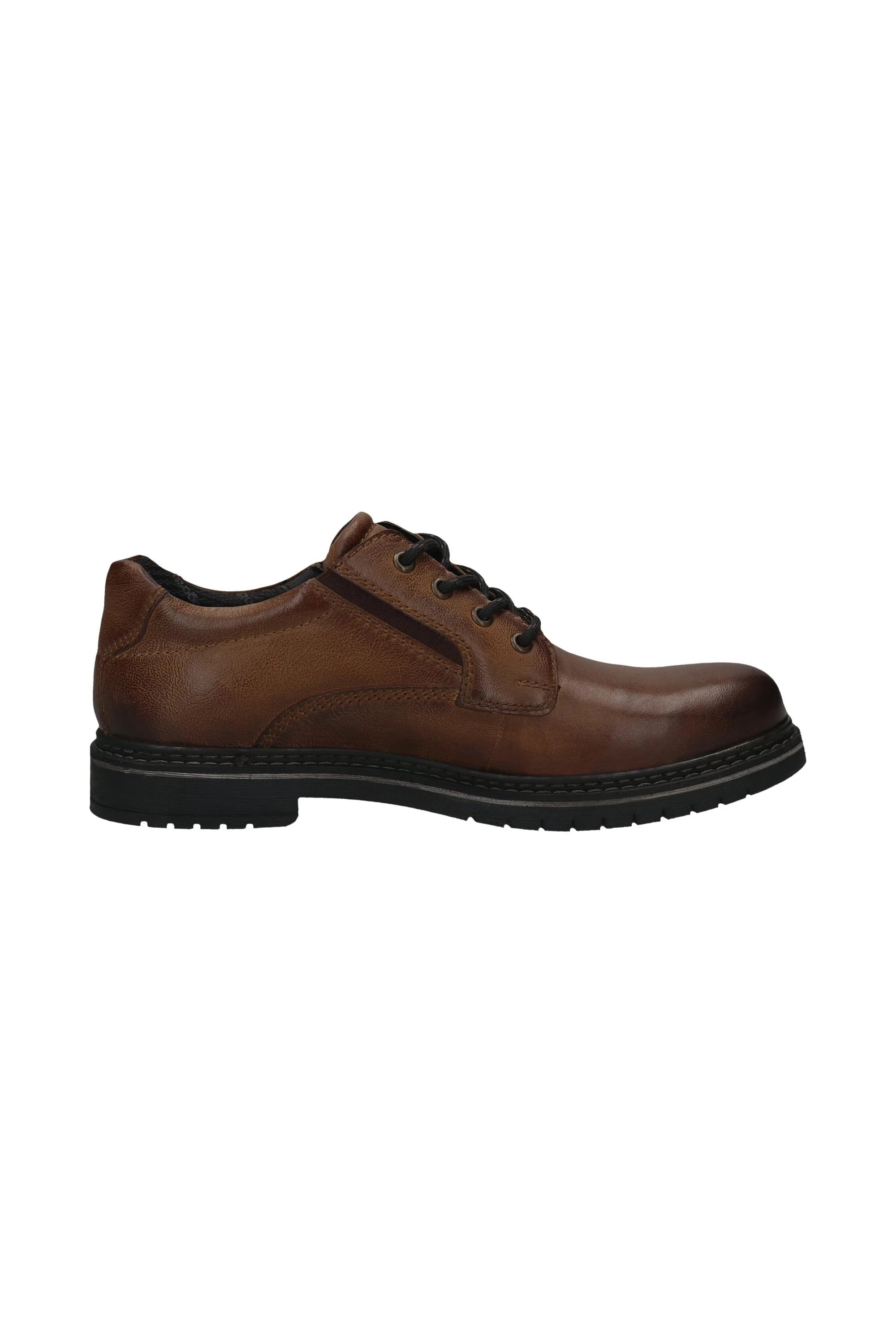 Leather Comfort Wide Water Resistant Shoes - Cognac - Image 2