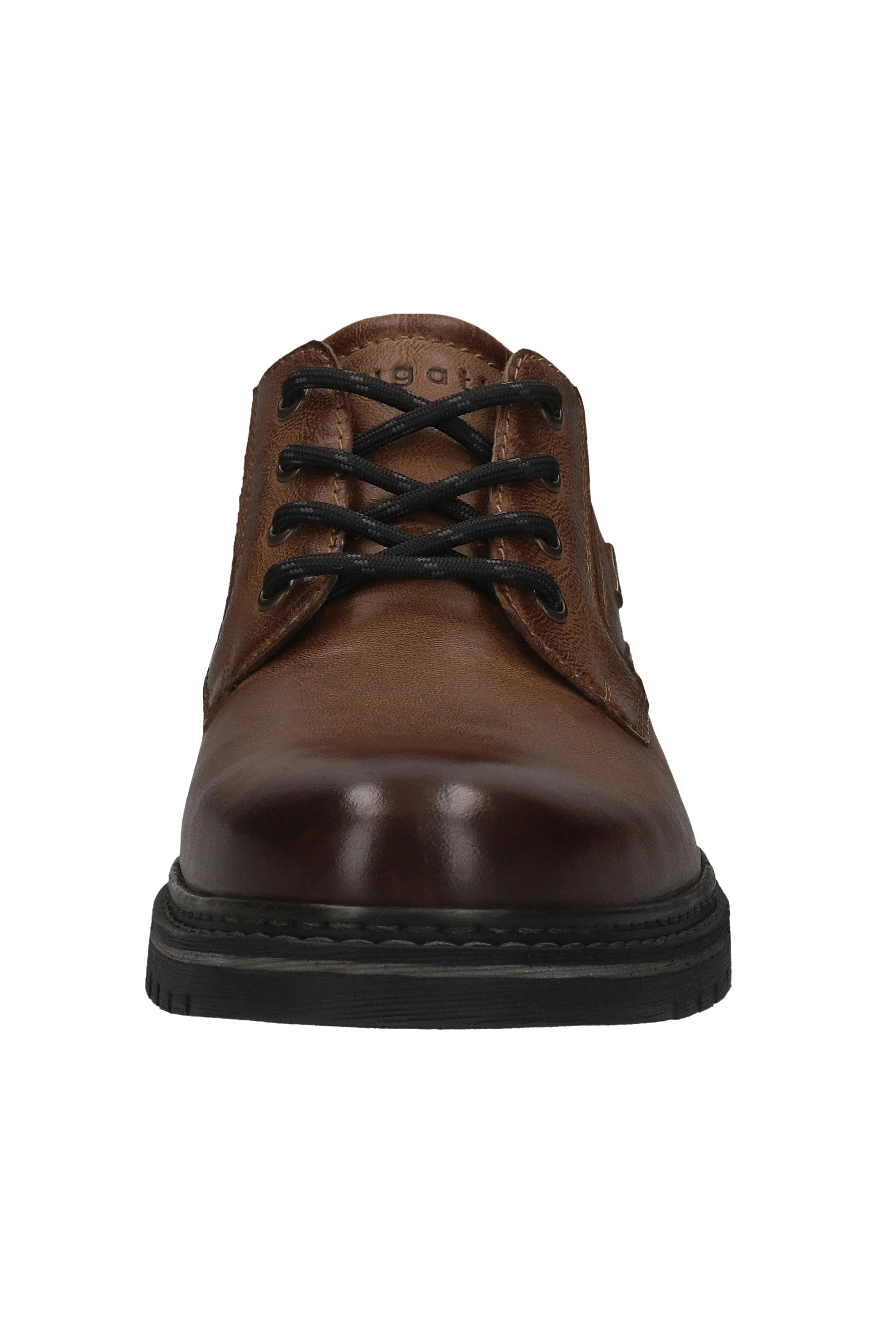 Leather Comfort Wide Water Resistant Shoes - Cognac - Image 4