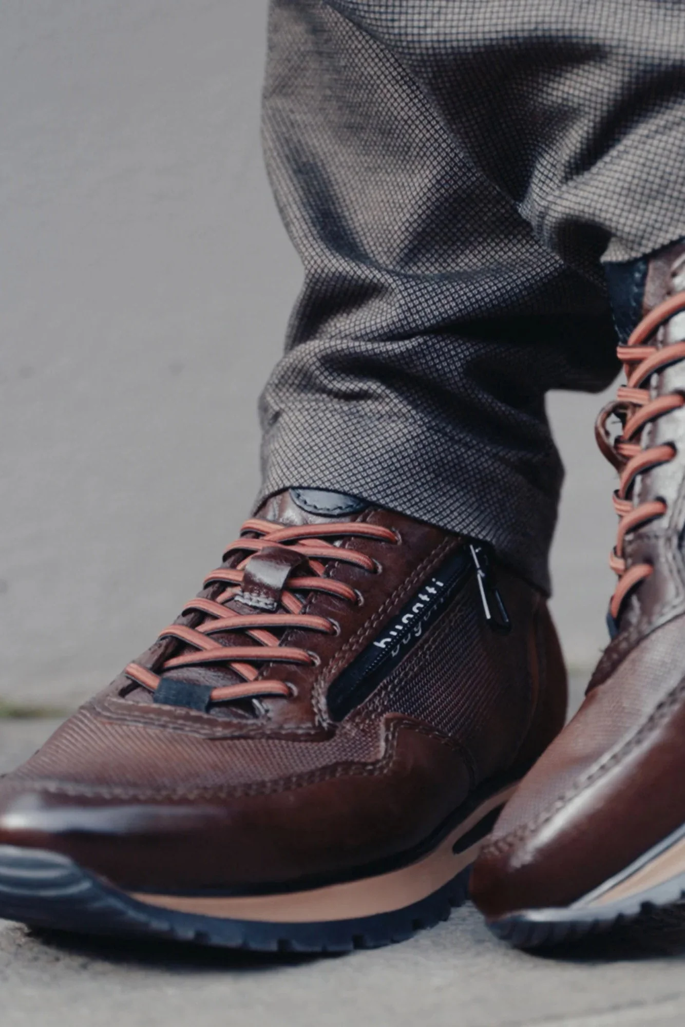 Philip Leather Soft Fit Trainers - Brown - Image 2