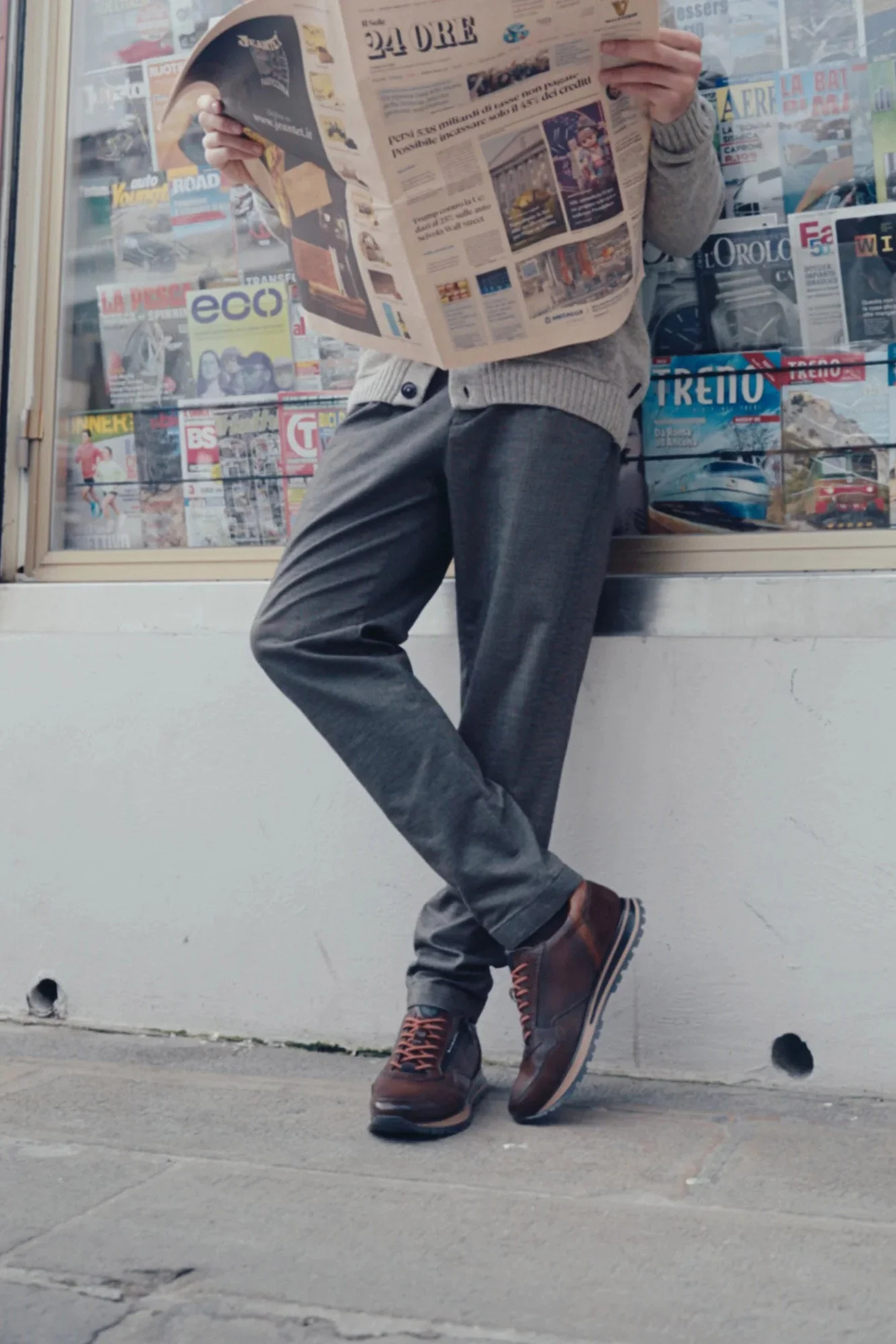 Philip Leather Soft Fit Trainers - Brown - Image 9