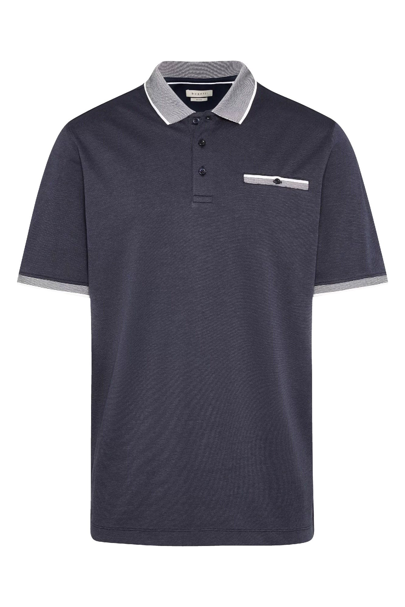 Polo Shirt with Contrast Detail - Navy