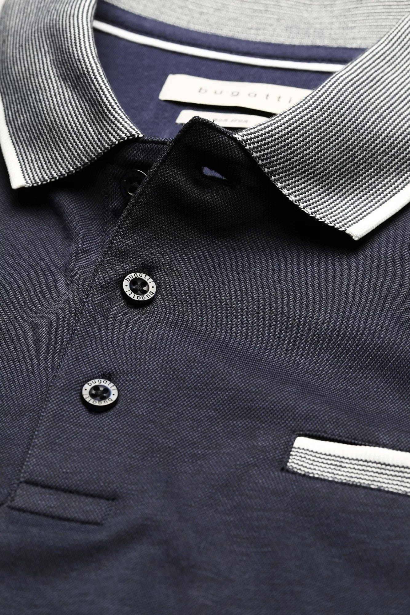 Polo Shirt with Contrast Detail - Navy - Image 3