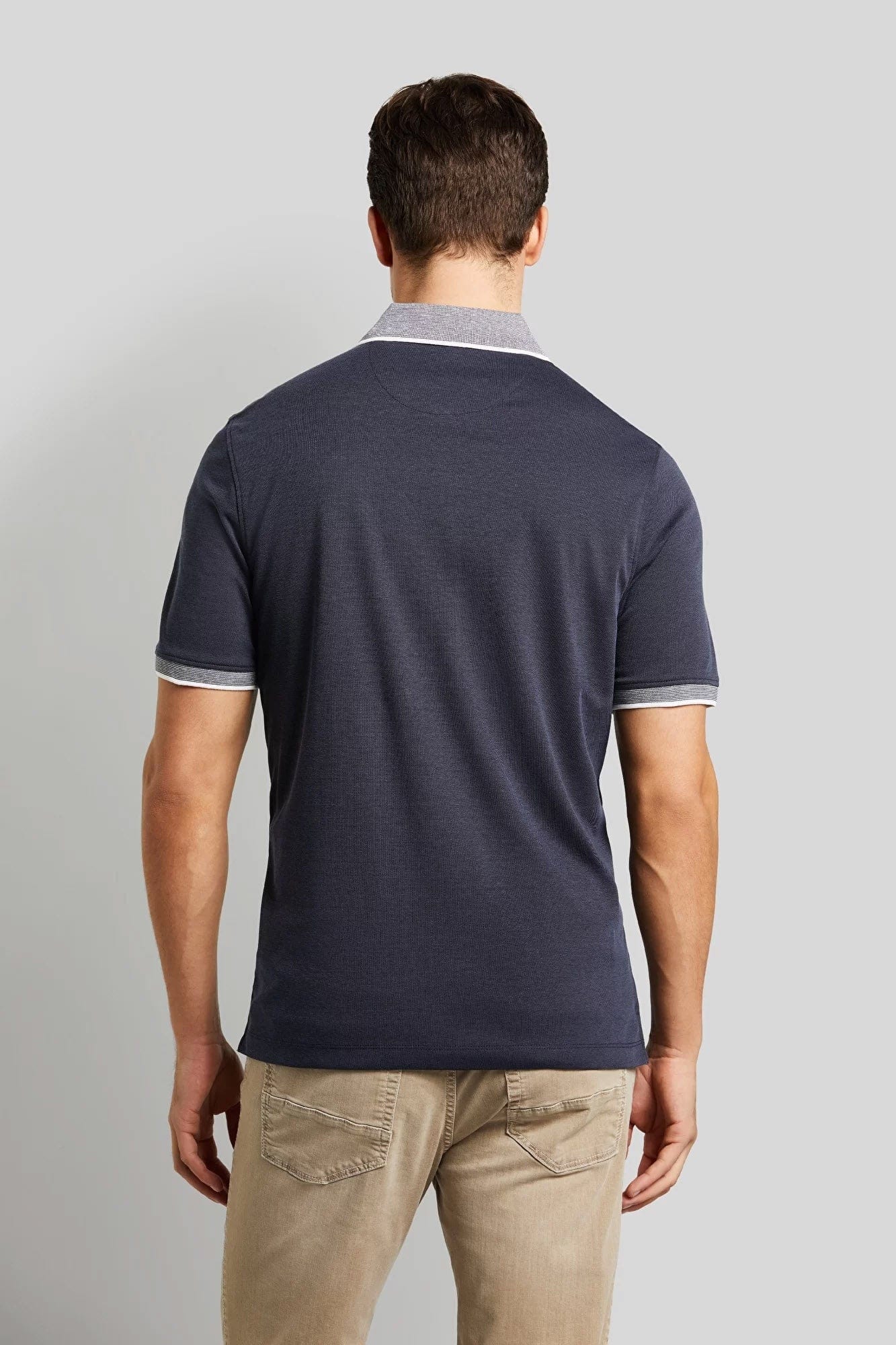 Polo Shirt with Contrast Detail - Navy - Image 6