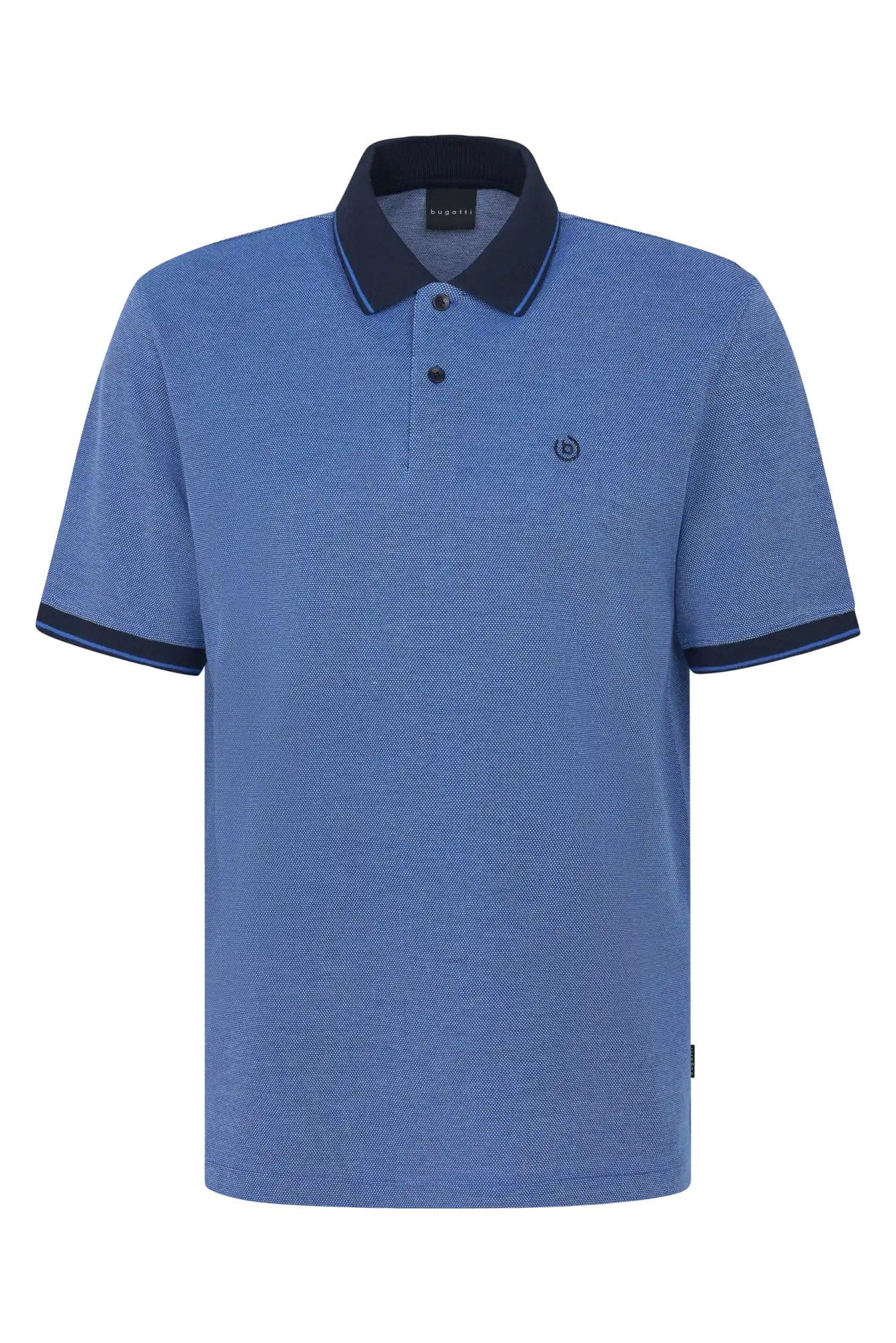 Polo Shirt with Tipping Detail - Blue Grey